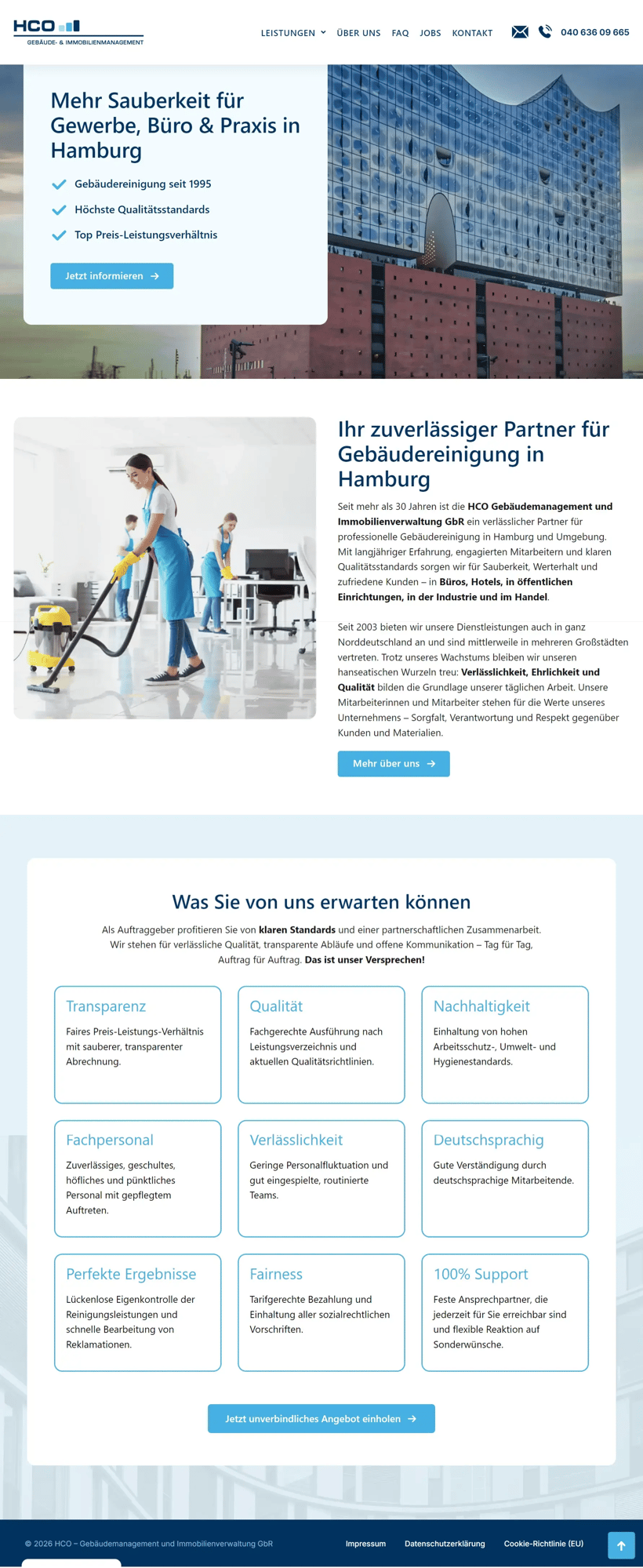 HCO24 - Screenshot der Startseite